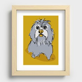 Lulz - gray/yellow Recessed Framed Print