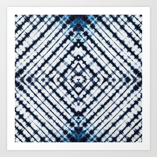 Diamonds Indigo Art Print