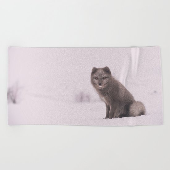 Snowy Sundays Beach Towel