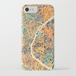 Paris mosaic map #2 iPhone Case