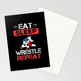 Wrestling Training Coach Team Fighter Sport Stationery Card