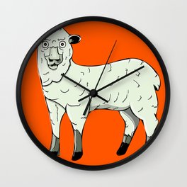 Baaa Orange Wall Clock