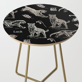 Tigers (Black) | A Sign of Strength and Power Side Table