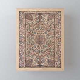 Antique Chintz Ornamental Sitsen Bedspread Framed Mini Art Print