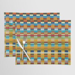 Modern Colorful Check Grid Pattern Placemat