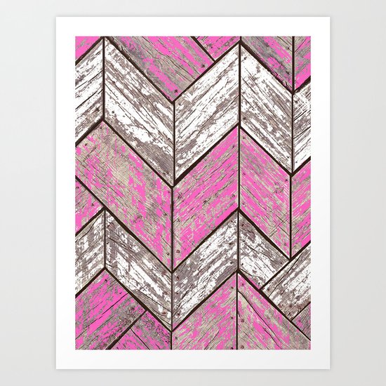 SHORELINE CHEVRONS (3 of 3) Art Print
