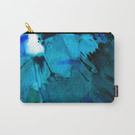 Subconscious: A vibrant minimal abstract watercolor in blue and green by Alyssa Hamilton Art Carry-All Pouch | Ink, Blue, Print, Minimal, Contemporary, Canvas, Art, Pillow, Abstract, Fineart 