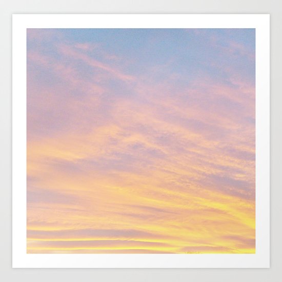 Blue Rose Yellow Sunrise Art Print