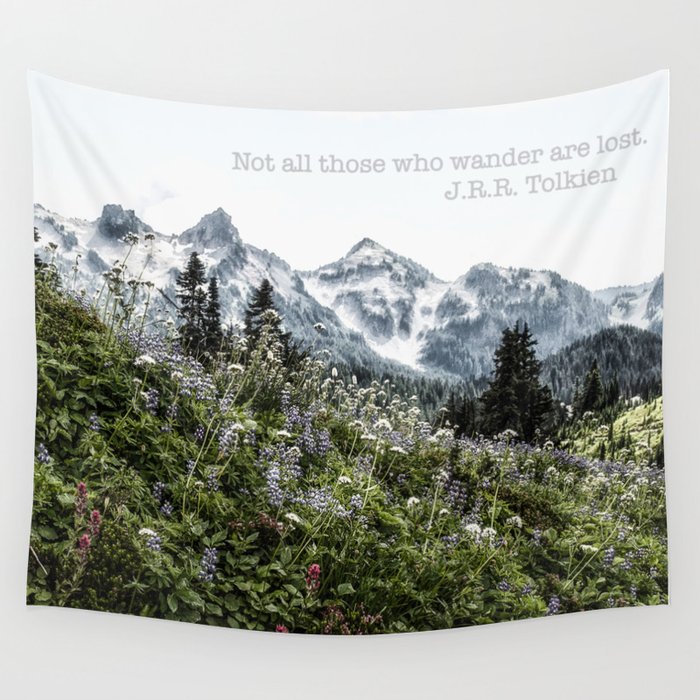 Tolkien Not All Those Who Wander Are Lost Wall Tapestry