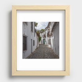 Alley in Spanish Village Grazalema | Andalucía Recessed Framed Print