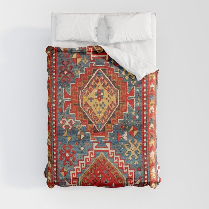 Kazak Southwest Caucasus Rug Print Duvet Cover