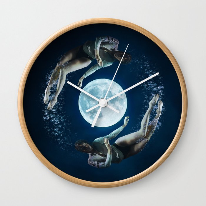 Mesmerized by the Moon Wall Clock