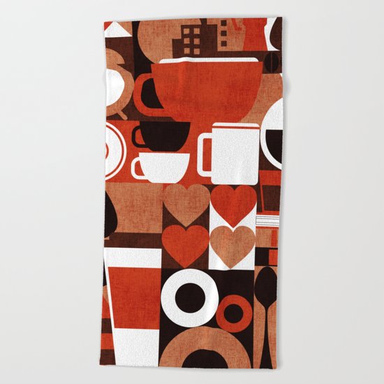 Coffee Story Beach Towel