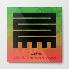 Nkyinkyin - Adinkra Poster Art Metal Print | Typography, Pattern, Collage, Africanart, Resistance, Blackart, Ghana, Digital, Nkyinkyin, Adinkra 