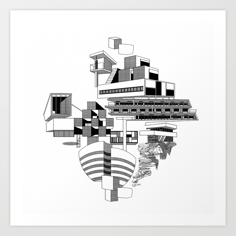 Abstract Architecture Art Print By Staydomio Society6
