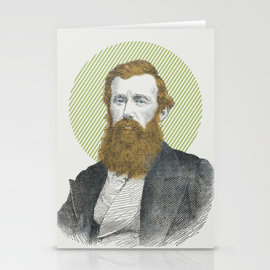 Blue Eyes, Red Beard, Gray Suit Stationery Cards