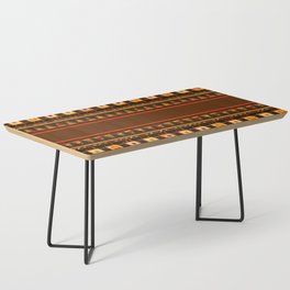 Tribal ornament - warm brown, orange, yellow and reds Coffee Table