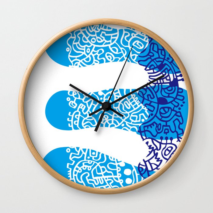 Water Cell Wall Clock | Drawing, Drawing, Lines, Blue, Cell, Ouma, Japanese, Japan, Cool, Sea