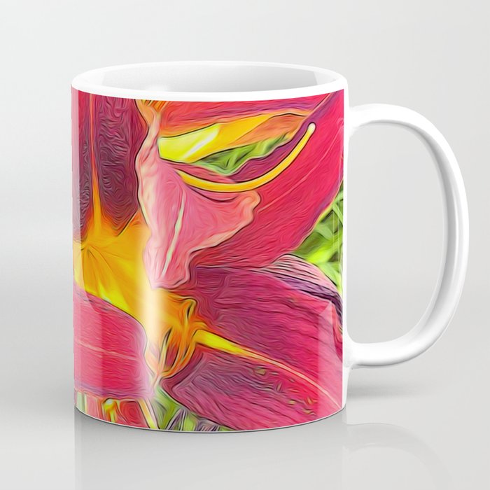 Three Red Tigerlilies Coffee Mug