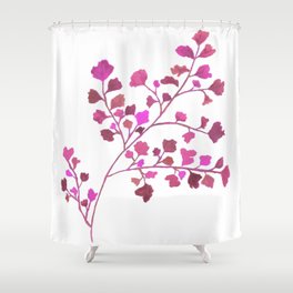 Pink Fern Shower Curtain