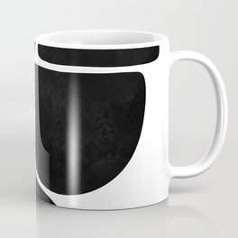 Mid Century Modern Abstract Rocks (Black and White) Coffee Mug