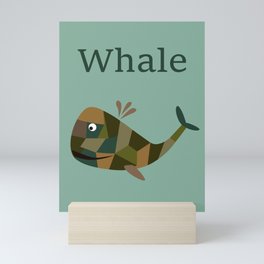 whale art print Mini Art Print