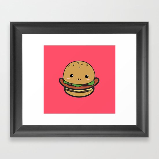 Cute Hamburguer Framed Art Print