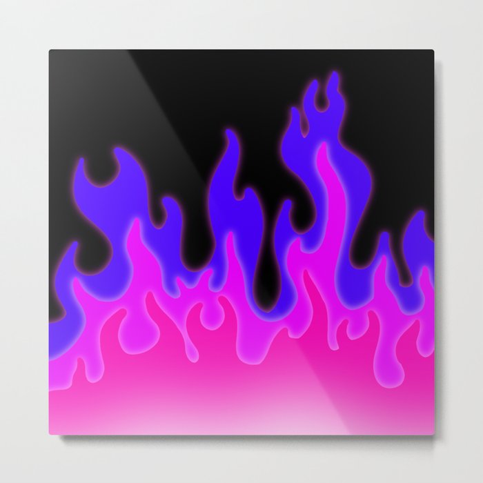 Bright Pink and Purple Flames! Metal Print