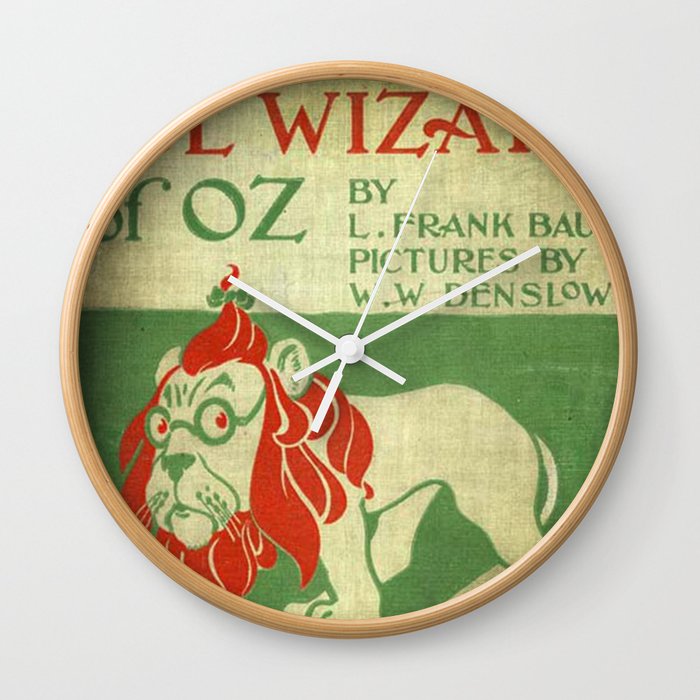Vintage Oz Book Cover Art Wall Clock