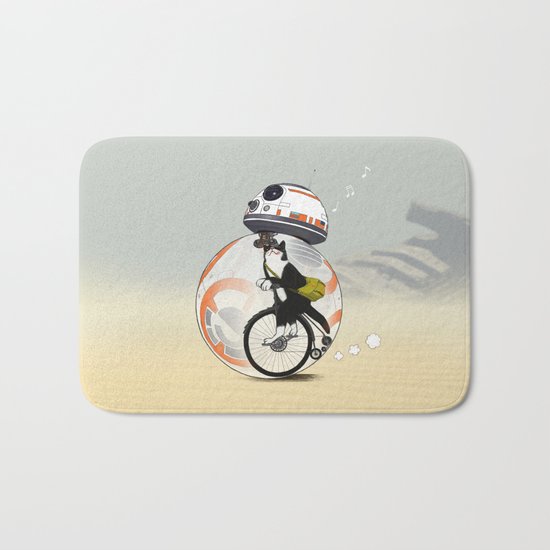 CAT INSIDE DROID Bath Mat