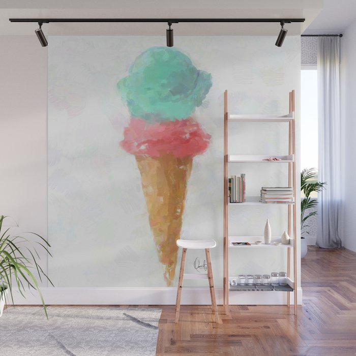 Cotton Candy & Raspberry  Wall Mural