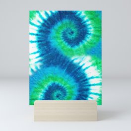 Green into Blue Tie Dye Mini Art Print