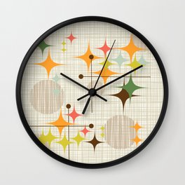 Starbursts and Globes 3 Wall Clock