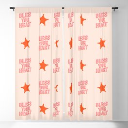 Southern Snark: Bless your heart (bright pink and orange) Blackout Curtain