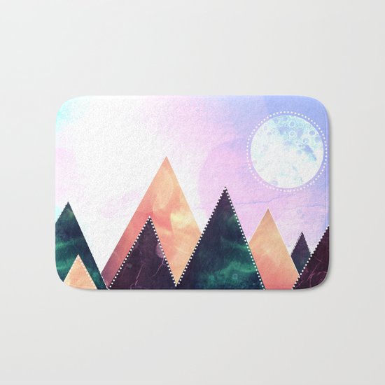 Sunrise of the moon Bath Mat