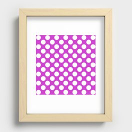 Steel Pink - polka 2 Recessed Framed Print
