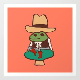Cowboy On A Mushroom - Square Art Print