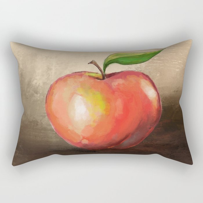 Apple Still Life in Sepia Rectangular Pillow