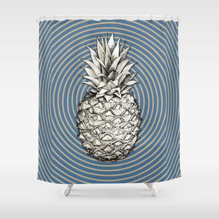 Pop Art  Pineapple Shower Curtain