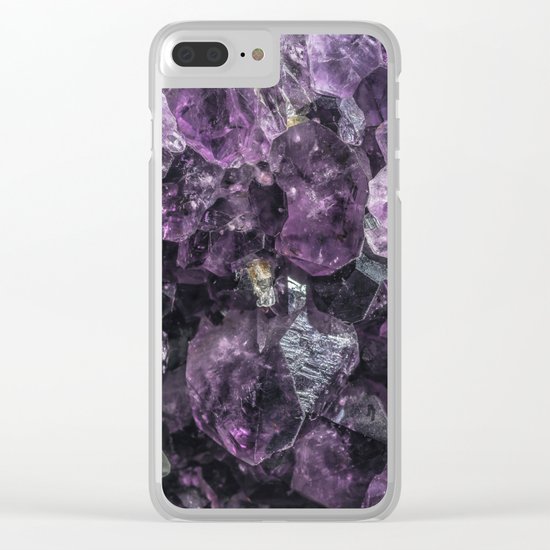 amethyst geode Clear iPhone Case