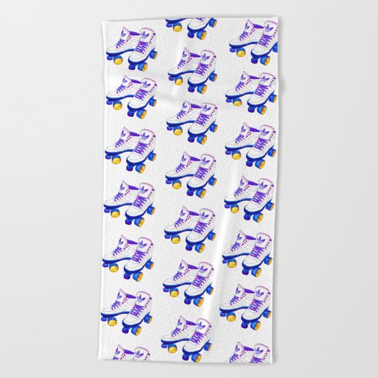 Roller Derby skaters Beach Towel