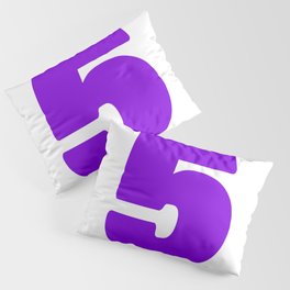5 (Violet & White Number) Pillow Sham