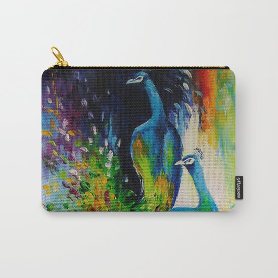 Peacocks Carry-All Pouch