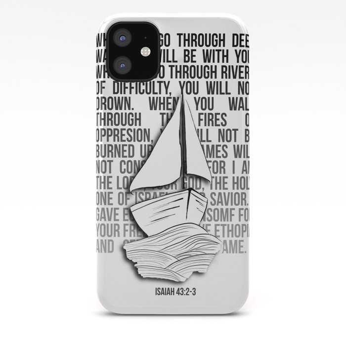 When You Go Through Deep Waters Isaiah 432 3 Iphone Case By Rsanamo