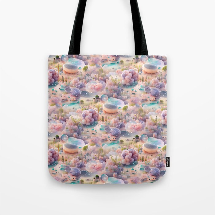 Mystical Bubble Landscape Pattern Tote Bag