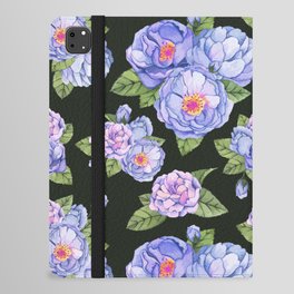 Purple Floral Pattern iPad Folio Case