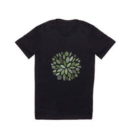 Mid-Century Green Leaves T Shirt