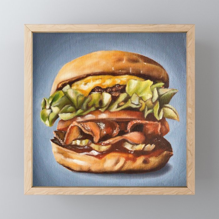 Burger Decor Framed Mini Art Print