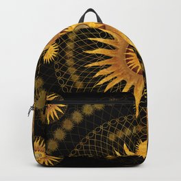 "Black & Gold Vault Mandala" Backpack