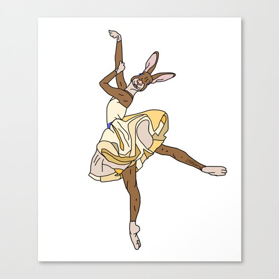 Bunny Rabbit Ballerina Tutu Canvas Print
